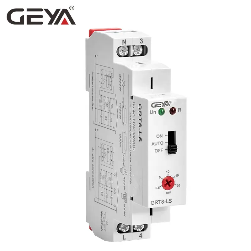 GEYA GRT8-LS AC230V Multifunzione Scala Tempo di Luce Interruttore Scala Relè Elettronico 1SPST 16A