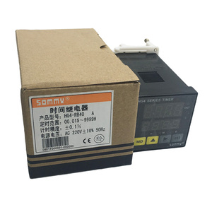 Sommv HG4-RB40 220V 48*48รีเลย์แสดงเวลาหลอดดิจิตอลพลาสติกเอาต์พุตสัญญาณเตือนทางเดียวสองแถวสี่หลักความสว่างสูง - Product Image 6