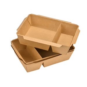 กล่องอาหารจานด่วน กล่องอาหารแบบใช้แล้วทิ้ง กล่องบรรจุอาหาร 2 ช่อง - Product Image 5