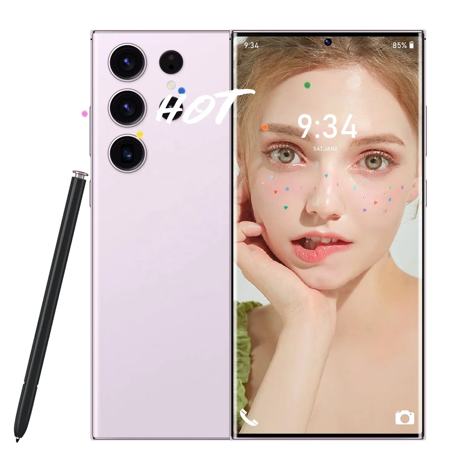 2023新しいオリジナルPHONES23 Ultra 16GB 1テラバイト5G 7.2インチMTK688948MP 108MPペン内蔵Android12スマートフォン