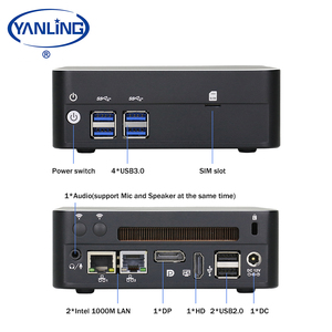 Cheap price embedded <strong>computer</strong> i5-8250U quad core 8 threads <strong>processor</strong> full HTPC <strong>computer</strong> support 1*M.2 2280 1*2.5 HDD - Product Image 2