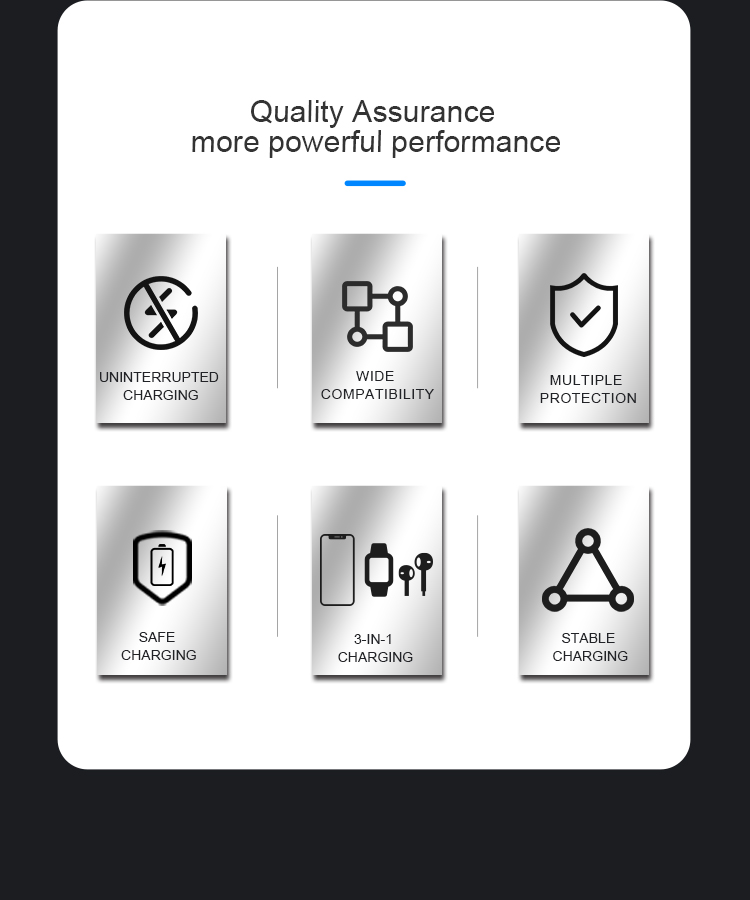 Hot Sale 3 In 1 Wireless Charger Stand Phone Holder 15w 3 In1 Wireless Charger