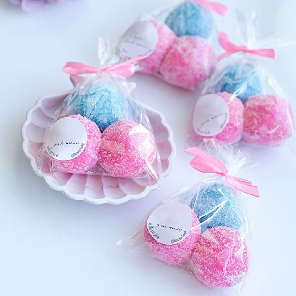 Granulated sugar scrub ball in bag