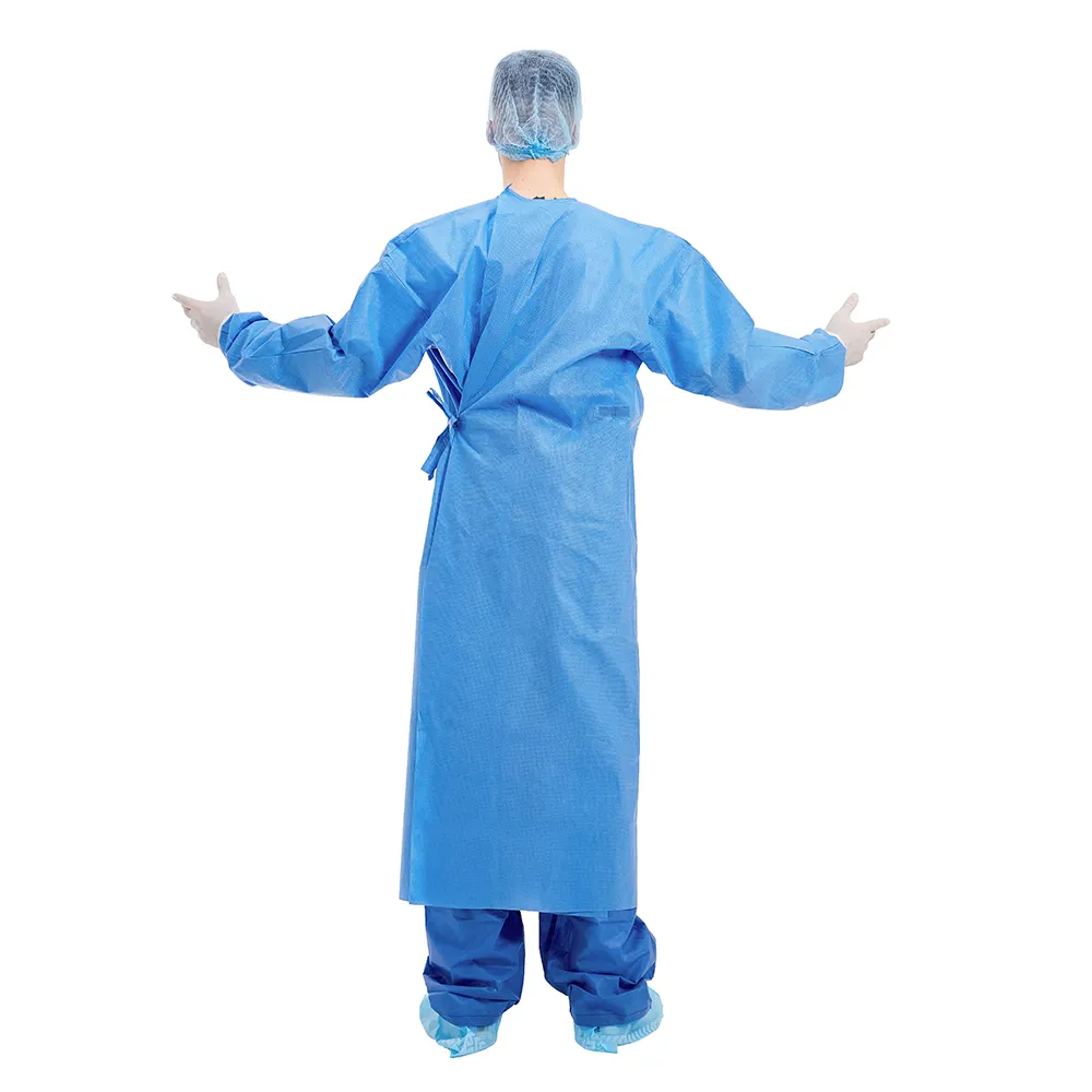 Robe chirurgicale renforcée avec serviette de main, blouse chirurgicale jetable stérile pour hôpital