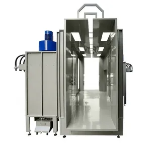 <strong>Electrostatic</strong> Automatic Powder Coating <strong>Line</strong> Spray Booth Metal Coating Machinery For Aluminum Profiles