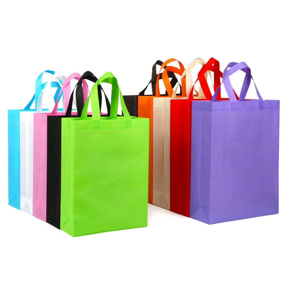 Wholesale Personalized Reusable Cloth Shopping Tote Bags PP Laminated Non-Woven Folding Shopping Bag