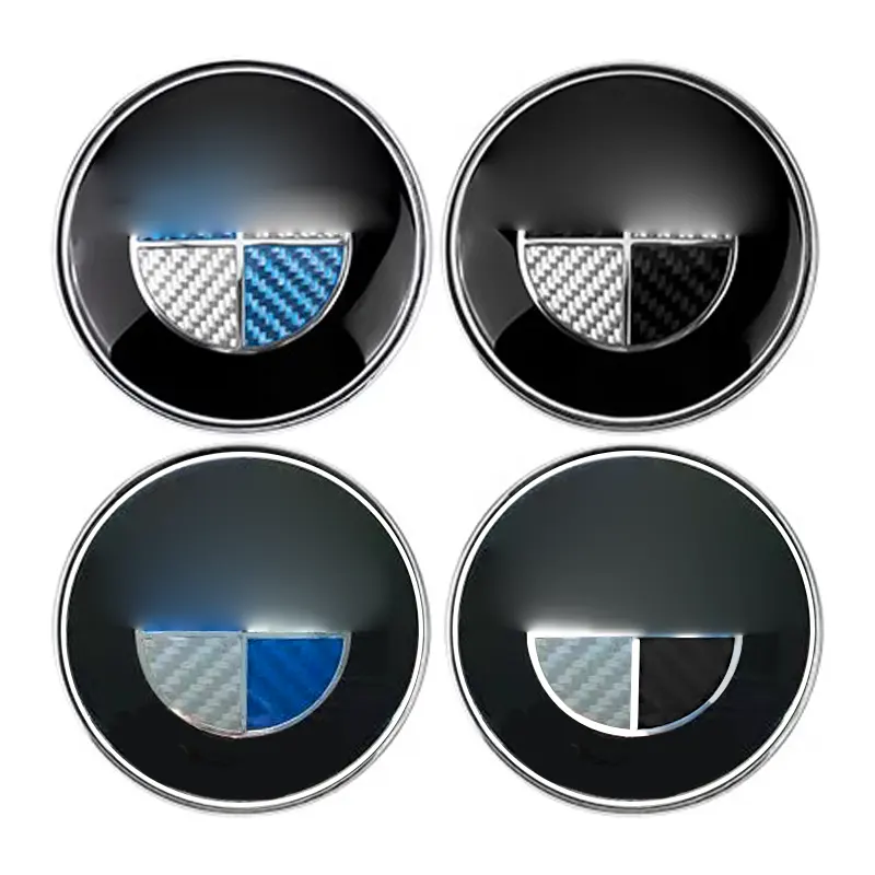 82mm 74mm 68mm 45mm azul negro todo negro blanco fibra de carbono capó del motor delantero y trasero equipaje logo BMW