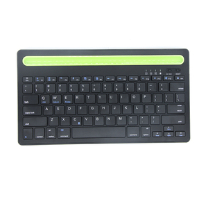 OEM de fábrica, venta al por mayor, 78 teclas, teclado inalámbrico Bluetooth, Mini teclado portátil de doble canal con ranura para ordenador portátil, tableta y teléfono