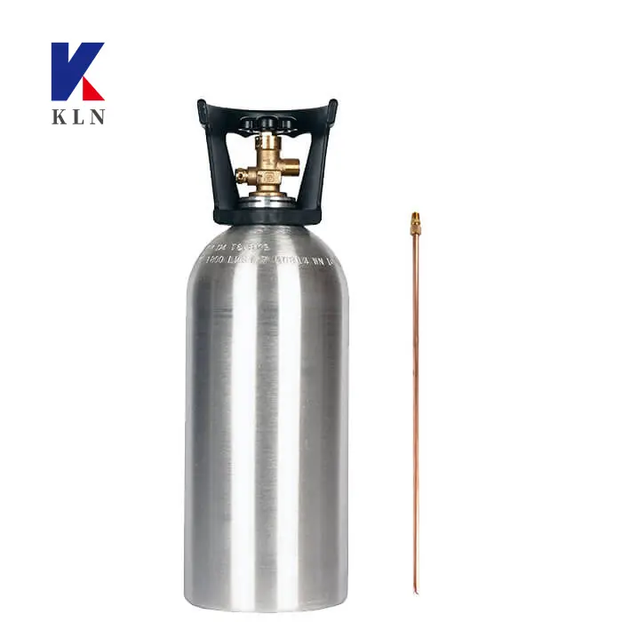 Cilindro de Gas Co2 4L Cilindro de Gas de aluminio Grado alimenticio Alta presión TPED DOT para Gas 5L Cápsula de oxígeno de alta presión 166.7bar