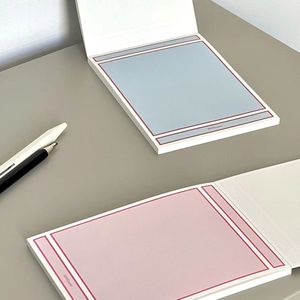 Venta al por mayor Simple azul Rosa A5 Bloc de notas libreta de notas funcional registros listas de tareas Bloc de notas de papel para escribir - Product Image 3