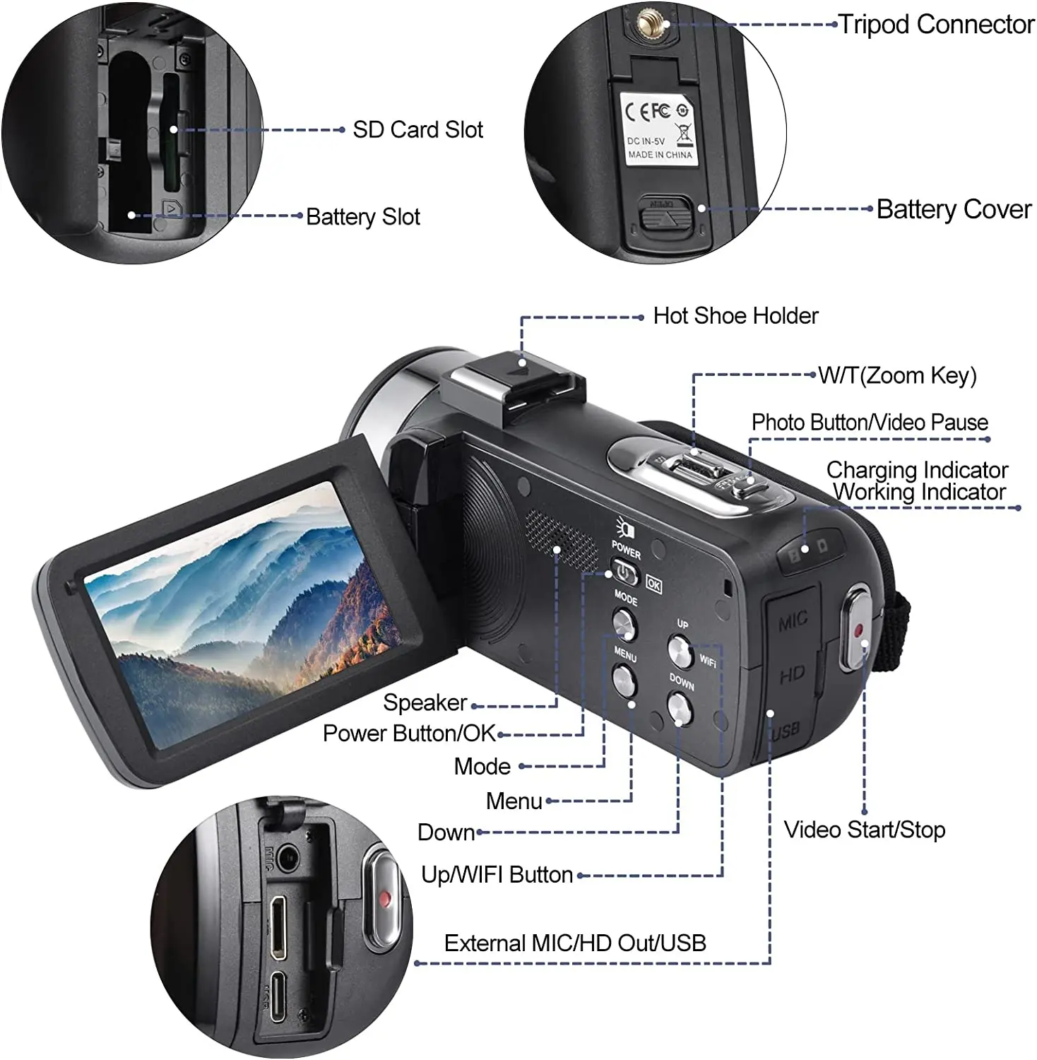 תמיכה wifi רזה הטוב ביותר מצלמות וידאו 8k מקצועי דיגיטלי dslr 4k 8k מצלמה עבור הזרמת חי