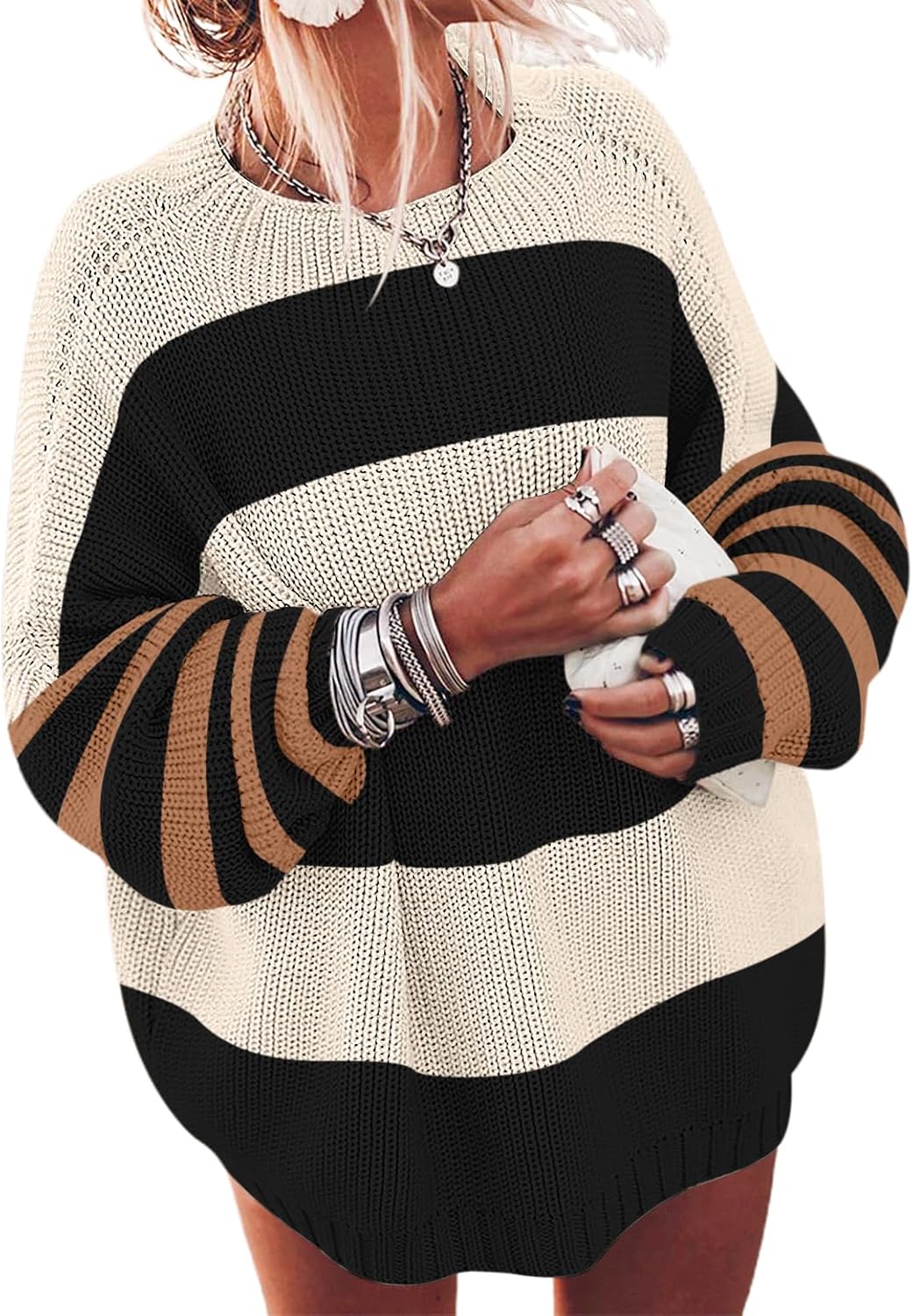 Beige rayé