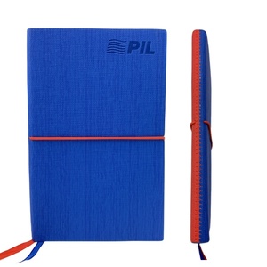 Venta al por mayor A5 personalizado impreso Mini bolsillo diario de cuero banda elástica diario cuaderno con encuadernación de costura colores de promoción - Product Image 1