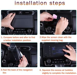 Geely Cityray Boyue L navigasyon için araba merkezi paneli koruyucu kapak temperli cam dokunmatik koruyucu Film araba aksesuarları - Product Image 5