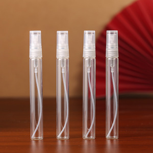 Empty Mini clear <strong>Glass</strong> Atomizers <strong>2</strong> ml 3 ml 5 ml 10 ml White Plastic Sprayer Perfume Bottle - Product Image 6