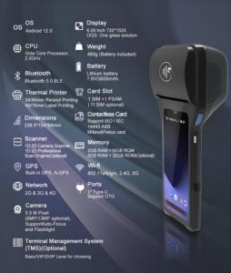 Goodcom 80mmサーマルプリンターAndroid 12 POSプリンター6.2インチスクリーンNFC Wi-Fiオンラインレストラン注文レシート印刷 - Product Image 3