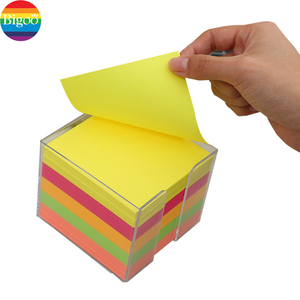 Bloc de notas de bloque de notas con Blocs de escritura personalizados en caja de PVC para oficina o promoción