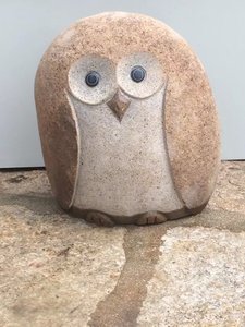 Tự Nhiên Cobble Pebble Sông Đá Đá Nhỏ Owl Bức Tượng Chạm Khắc Cho Vườn Ngoài Trời Trang Trí Hoặc Đồ Trang Trí Thủ Công Mỹ Nghệ - Product Image 3