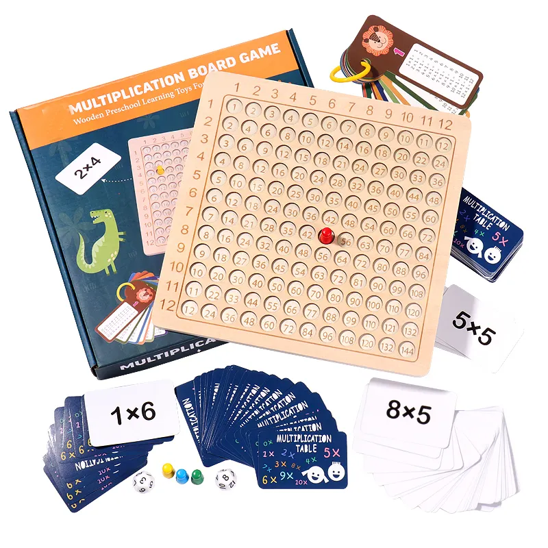 Mumoni-juegos de multiplicación de aprendizaje para niños, juguete de cálculo de matemáticas de madera, juguetes educativos para edades tempranas