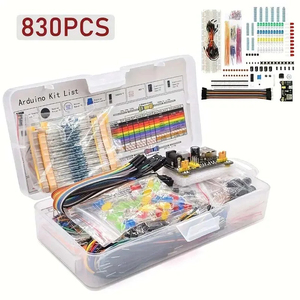 830 teile/schachtel DIY Projekt Starter Kit für Ardui Kit Elektronisches DIY Kit Elektronisches Komponenten-Set mit Binde spitzen Bread board - Product Image 3