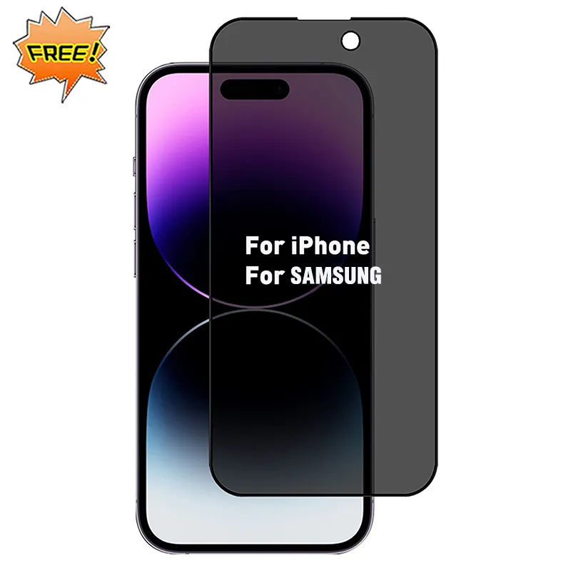 Alta Qualidade Privacidade Temperado Antispy Vidro Para Iphone X Xs Max 12 13 14 15 Samsung Galaxy S23 Protetor de Tela Vidro Temperado