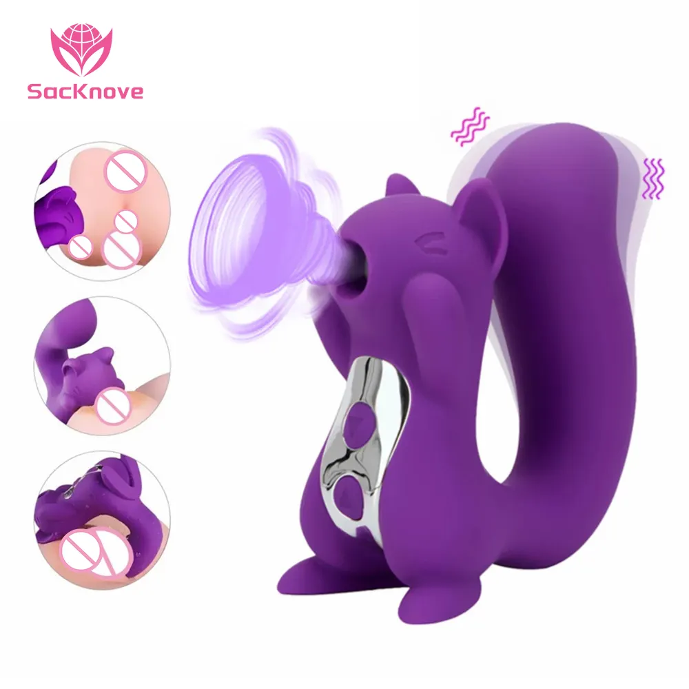 SacKnove Mini sevimli hayvan şekilli klitoris stimülasyon Clit enayi G nokta 10 frekans Sucking seks oyuncak sincap Sucking oyuncaklar