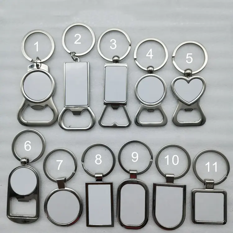 Giá Rẻ Sinh Viên Vài Chuỗi Trang Trí Handmade Key Chains Thăng Hoa Blanks DIY Kim Loại Bottle Opener Keychain Trống Keychain
