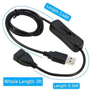 OEM <strong>USB</strong> Extension Cable With ON/Off Switch <strong>USB</strong> Male to Female Cable Support (Data and Power) for LED Strips - Product Image 4