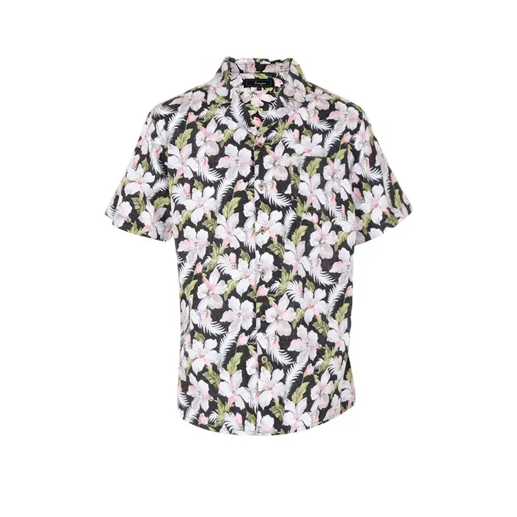 New design crazy eco friendly custom short sleeve beach wear fashion printed beautiful pattaya shirt