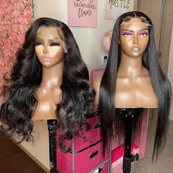 Peruvian Human Hair Lace Front Wig,Loose deep body Wave Virgin Hair Lace Wig For Black Women,Pre Pluck Lace Wig With Baby Hair