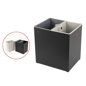 Cubo de Basura Rectangular de 2 Compartimentos Clasificado, Cubo de Basura de Clasificación Seco y Húmedo de Plástico, Cubo de Basura de Clasificación de Cocina, Habitación