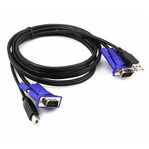 用于KVM交换机的1.5m USB KVM电缆USB和VGA至usb-b和VGA - Product Image 1