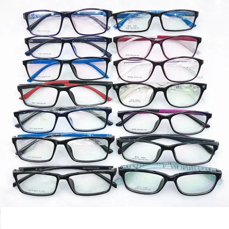 إطارات نظارات بصرية TR90 بألوان مختلفة عالية الجودة للبيع بالجملة متوفرة في المخزن