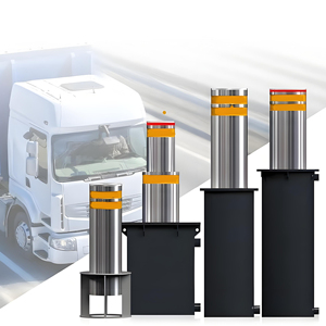 304 Stainless Steel Automatic Rising <strong>Bollard</strong> 6mm Thick Access Control Hydraulic Retractable Security <strong>Bollard</strong>