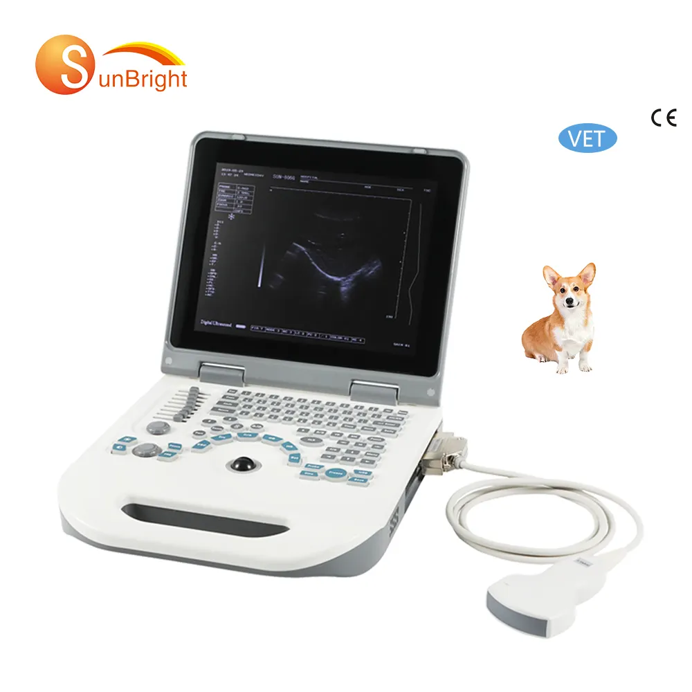 Animal clínica veterinária gravidez ultrassom portátil bw imagens dispositivo ultrassom