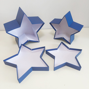 Custom LOGO Small Top and Bottom Gift <strong>Box</strong> New Design Cardboard <strong>Star</strong> Shape with Sponge Liner Embossed Lip and Base for Storage - Product Image 3