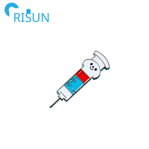 Factory Customised Syringe Medical Enamel Pin <strong>Kawaii</strong> Custom Logo Syringe Thanks Science Soft Hard Enamel Lapel Pin Badge <strong>Brooch</strong> - Product Image 6