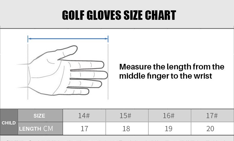 PGM ST024 Children Gloves Kid's Golf Gloves With Marker
