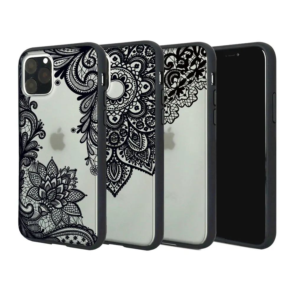 Lack-funda de teléfono móvil con encaje de flores, carcasa de teléfono móvil con diseño de flores, compatible con iPhone 14 pro Max