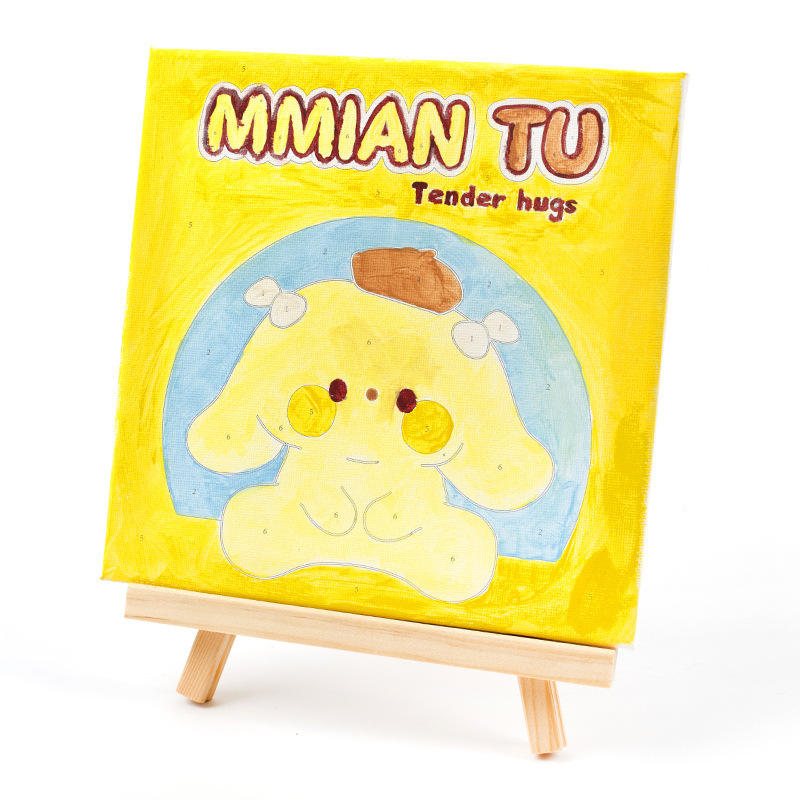 Digital painting-caramel puppy - 20*20cm