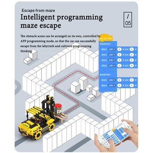 DIYアセンブリSTEM電動フォークリフトインテリジェントプログラミングビルディングブロックラジコントイエンジニアリング車両子供用 - Product Image 5