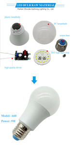 Yüksek lümen Ce Erp E27 Led ampul A60 7w 15w 12w 9w led ampul yüksek kalite b22 manuel düğme Led ışık ampuller - Product Image 3