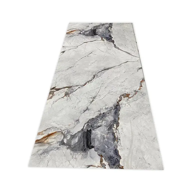 Europe Offre Spéciale Panneau mural en PVC gris imperméable à l'eau Marble LookFor Panneau mural de douche et revêtement mural de salle de bain Déco intérieure