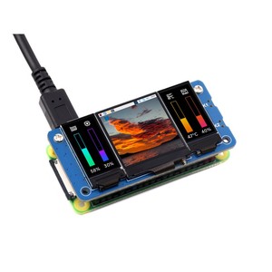 Triplo cappello LCD a bordo 1.3 pollici ip schermo principale LCD e doppio schermo secondario da 0.96 pollici IPS con intestazione GPIO 40pin per RPI - Product Image 2
