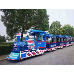 อุปกรณ์สวนสนุกรถไฟไร้ร่องรอยราคารถไฟด่วนมินิโทมัสนั่งรถไฟไฟฟ้าสําหรับเด็กและผู้ใหญ่