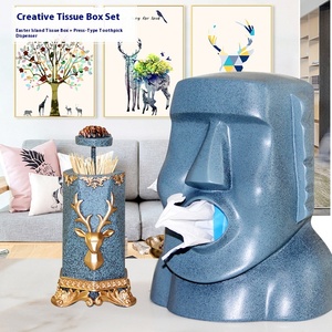 Phục Sinh Đảo Đá Hình Moai Hợp Thời Trang 3D Nhựa Mô Hộp Với Vui Sáng Tạo Cá Tính Thiết Kế Cho Hộ Gia Đình Phòng Khách - Product Image 4