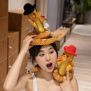定制仿真环保蟒蛇黄蛇毛绒动物 - Product Image 3