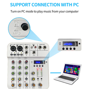 MC-4P 4 kanal kompakt güçlü karıştırma konsolu DJ denetleyici ses konsolu mikser günlük yaşam için küçük ölçekli konser aile KTV - Product Image 3