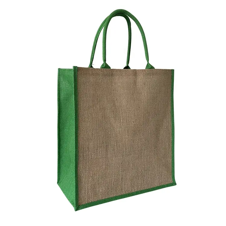 사용자 정의 인쇄 대형 자연 친환경 일반 대마 구매자 삼베 황마 쇼핑 토트 백 로고