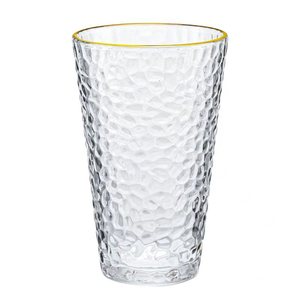 Hxglass drinkכלי הפטיש דפוס הפטיש זכוכית זכוכית רטרו 300 מ "ל בית מים תה חלב קוקה